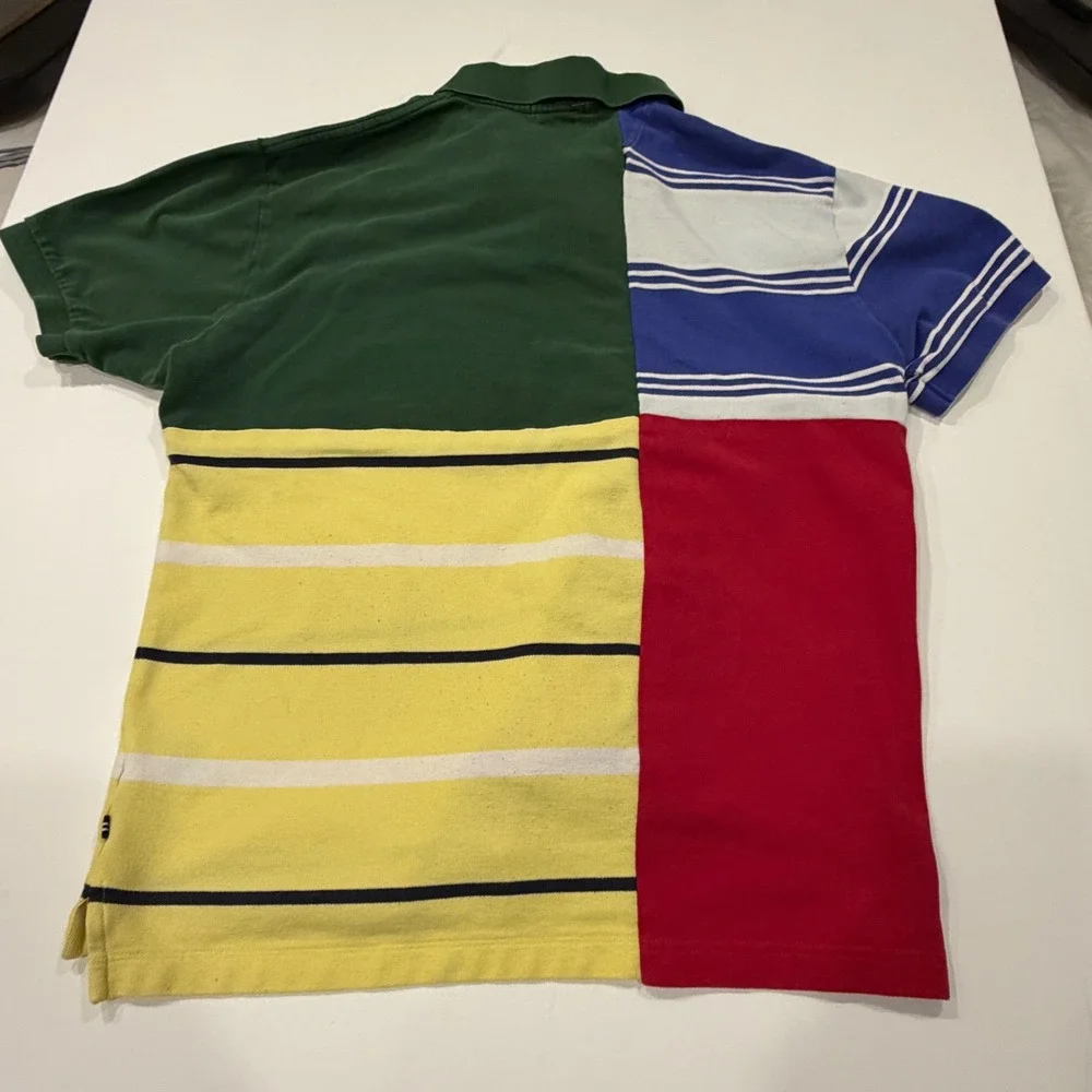Polo Ralph Lauren Reworked Colorblock Rugby Polo Frankenstein Y2K Streetwear